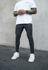 Stretch Chino Spray On Fit - Dark Grey - Gods Plan Clothing