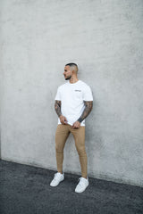 Stretch Chino Spray On Fit - Beige - Gods Plan Clothing
