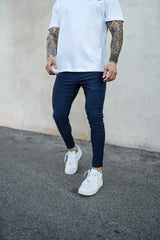 Stretch Chino Spray On Fit - Navy - Gods Plan Clothing