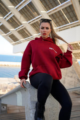 Trust The Process Oversized Hoodie - Maroon