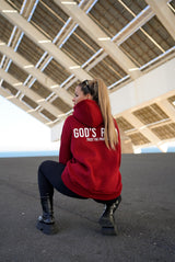 Trust The Process Oversized Hoodie - Maroon