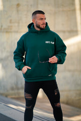 Trust The Process Oversized Hoodie - Forest Green