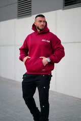 Trust The Process Oversized Hoodie - Maroon