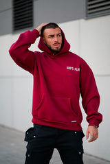 Trust The Process Oversized Hoodie - Maroon