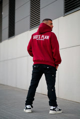 Trust The Process Oversized Hoodie - Maroon