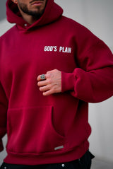 Trust The Process Oversized Hoodie - Maroon