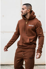 Gods Plan Slim Fit Hoodie - Brown/White - Gods Plan Clothing