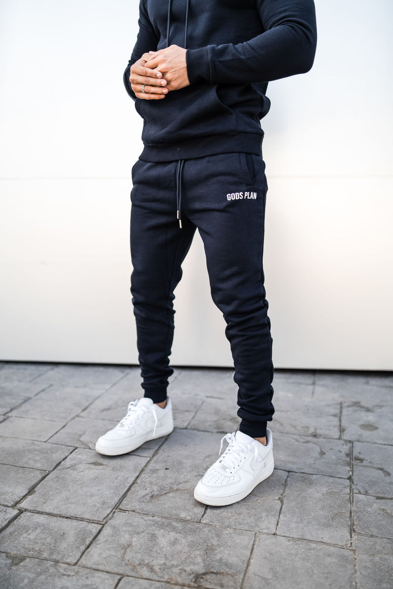 Gods Plan Slim Fit Joggers - Navy - Gods Plan Clothing