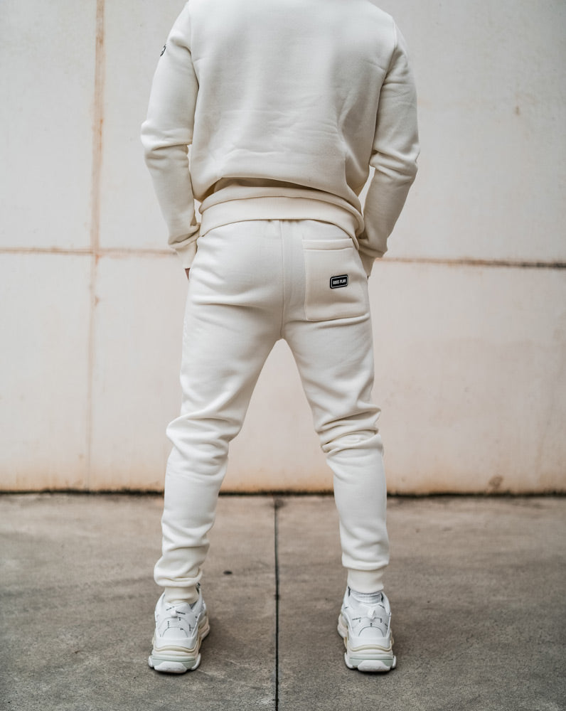 Gods Plan Slim Fit Joggers - Off White - Gods Plan Clothing