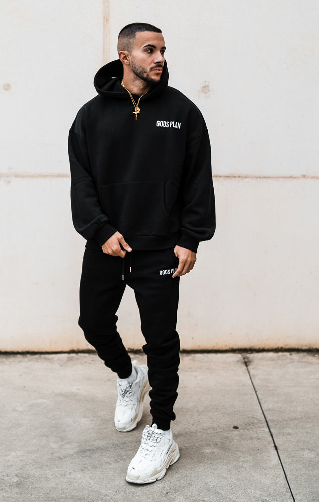 Gods Plan Oversized Hoodie - Black - Gods Plan Clothing