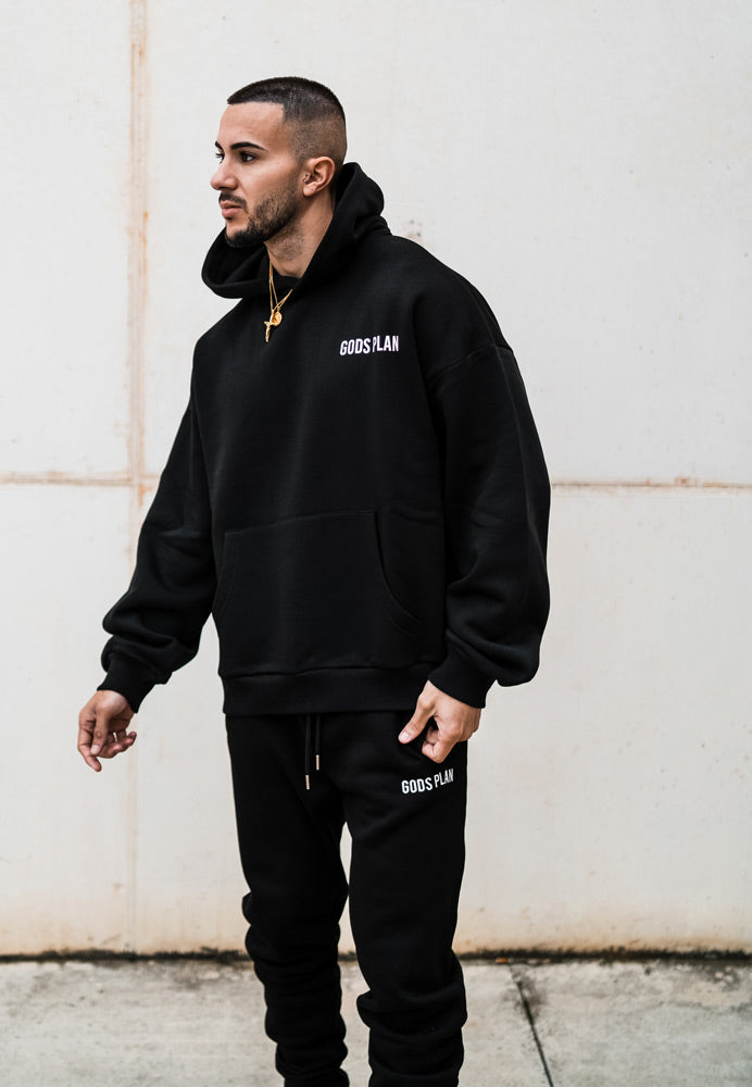 Gods Plan Oversized Hoodie - Black - Gods Plan Clothing