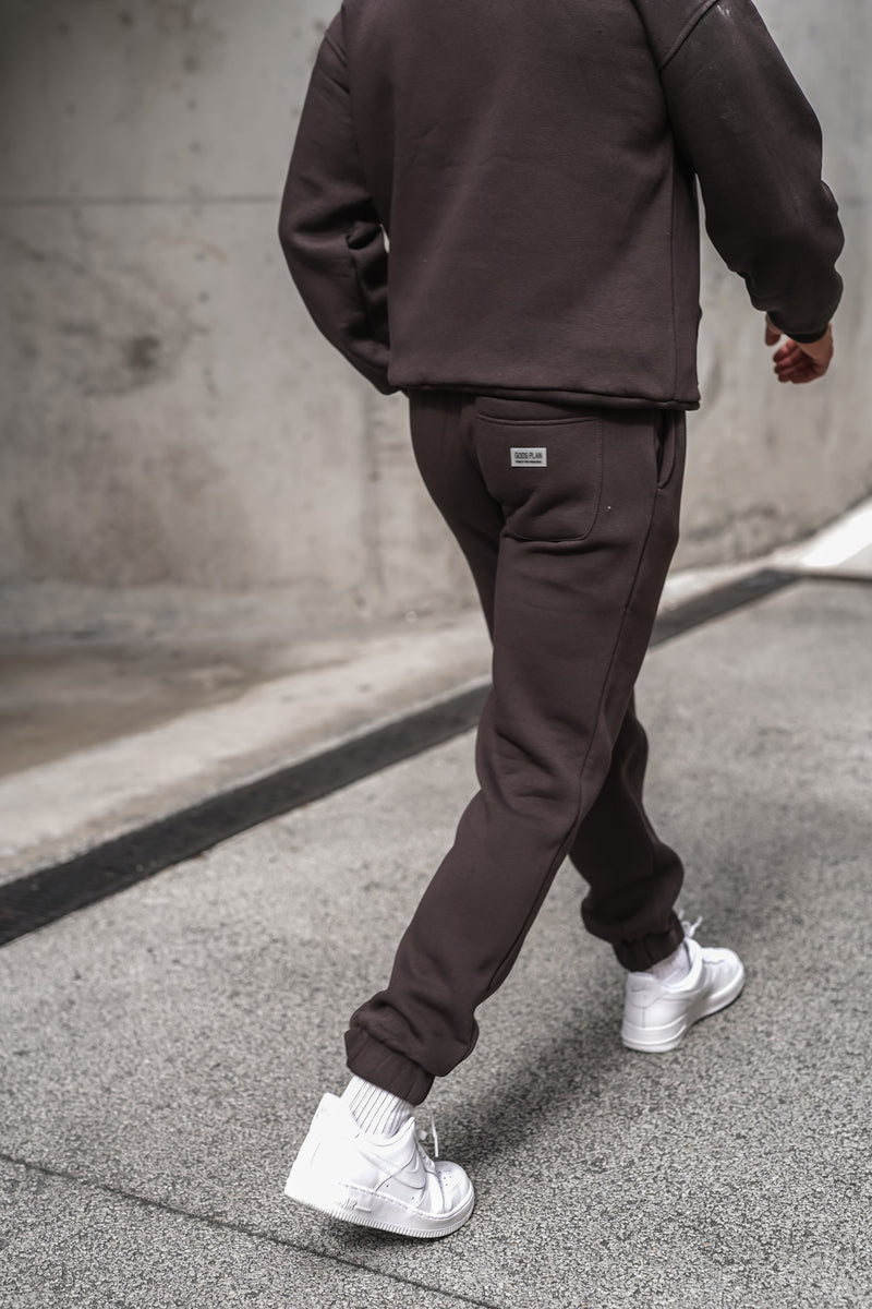 Gods Plan Slim Fit Sweatpants - Brown - Gods Plan Clothing