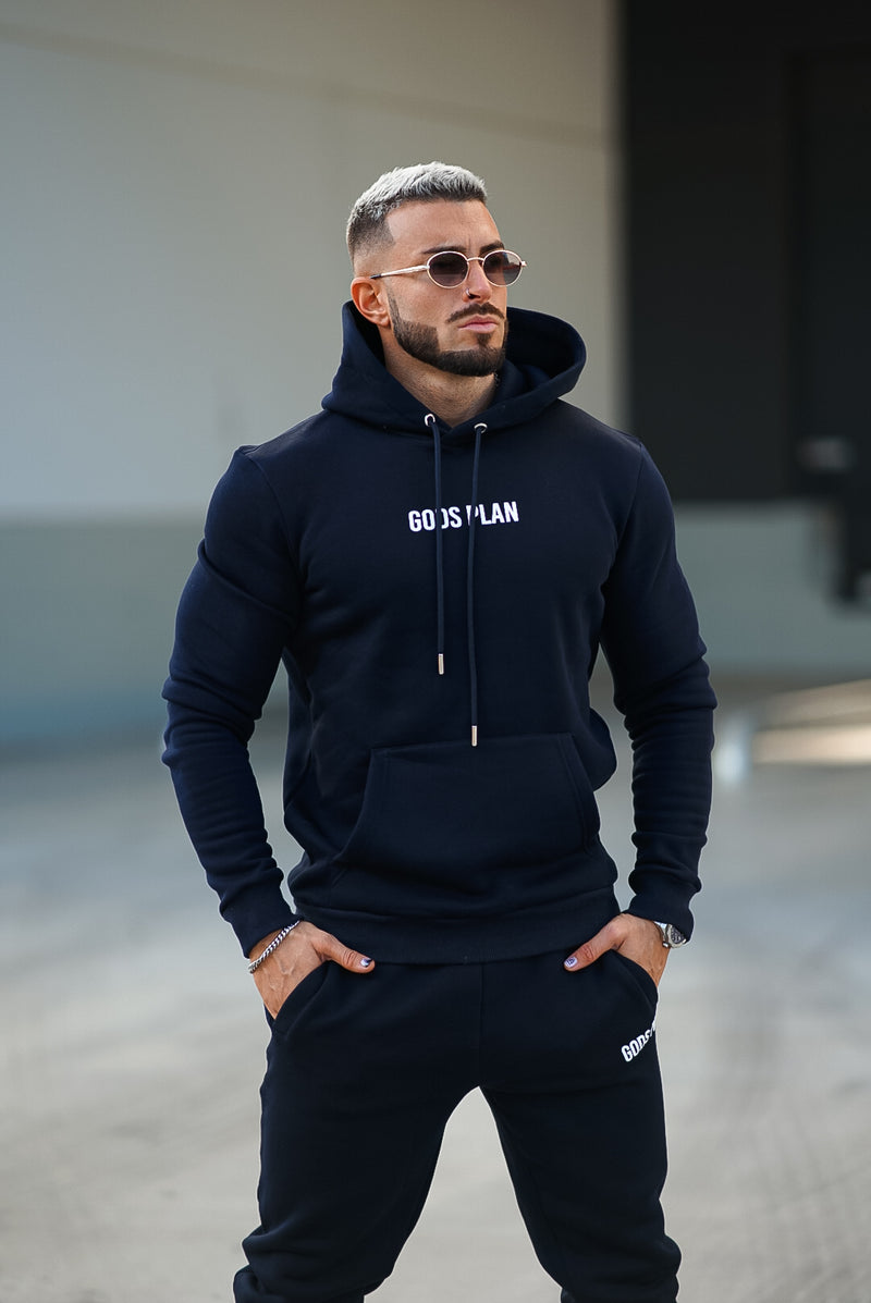 Gods Plan Slim Fit Hoodie - Navy