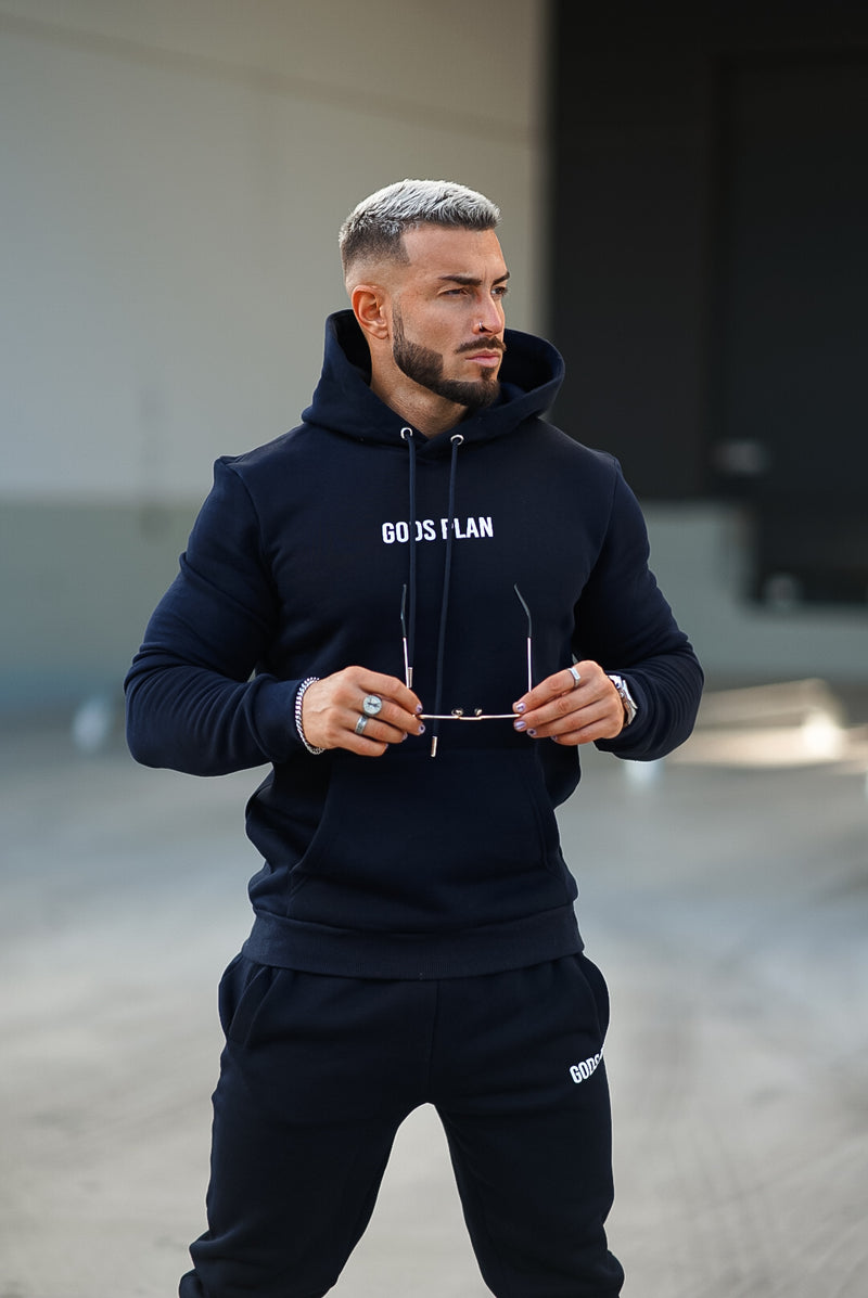 Gods Plan Slim Fit Hoodie - Navy