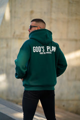 Trust The Process Oversized Hoodie - Forest Green